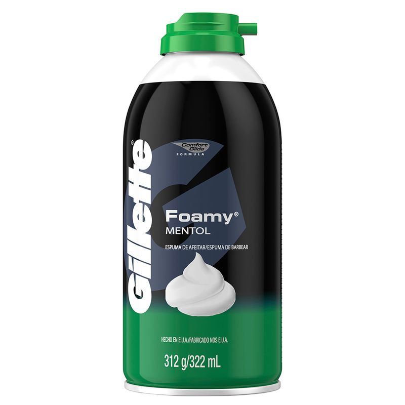 GILLETTE-ESPUMA-DE-AFEITAR-FOAMY-MENTOL-312-GR