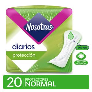 Protector diario normal con aloe (20 unidades)