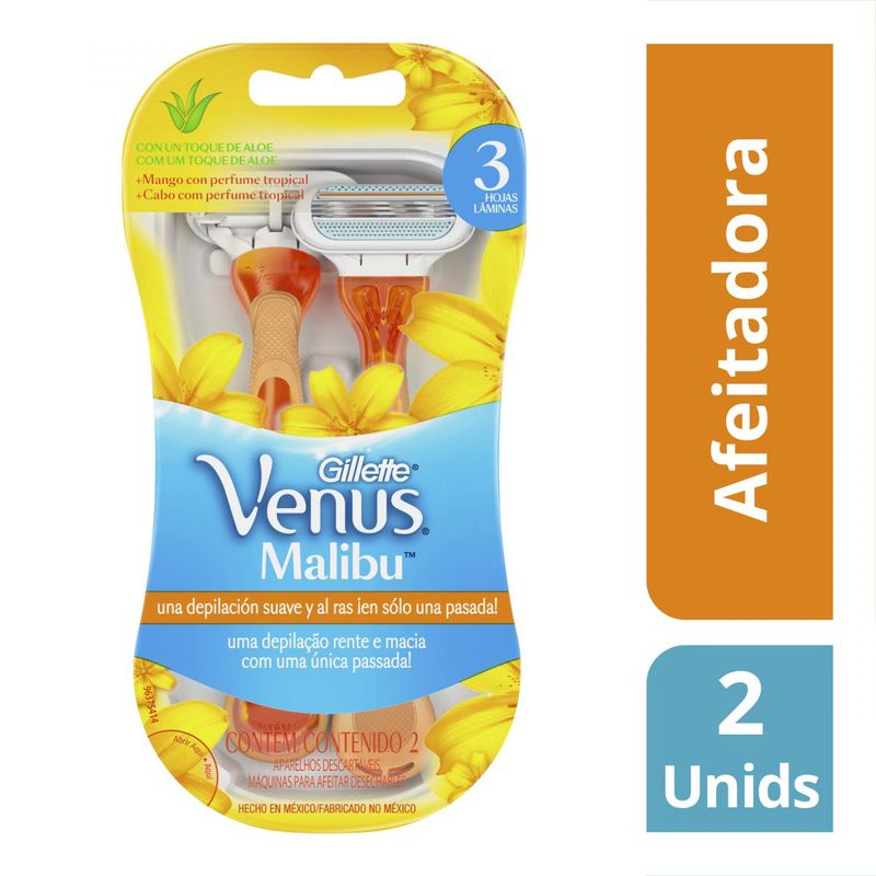 GILLETTE-MAQUINA-PARA-AFEITAR-VENUS-MALIBU--2-UNIDADES-