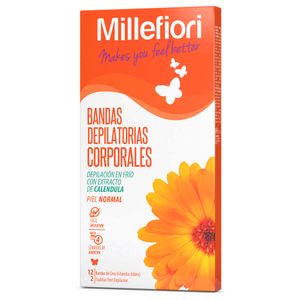 Millefiori cera depilatoria banda corporal x12 (piel normal)