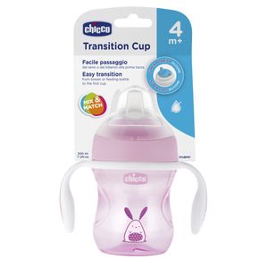 Vaso transition cup rosa + 4 meses
