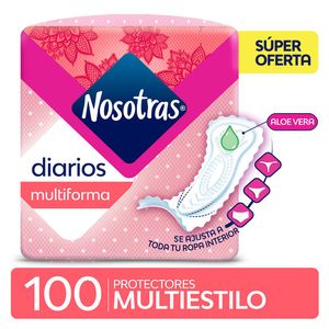 Protector diario multiestilo con aloe (100 unidades)
