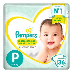 Pañales premium care plus hipoalergénico piel delicada talle P  (36 Unidad)
