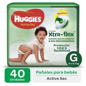 Pañales flexi comfort talle g (40 unidades)