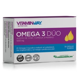 Suplemento dietario omega 3 duo (30 cápsulas)