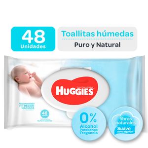 Toallas húmedas puro y natural (48 unidades)