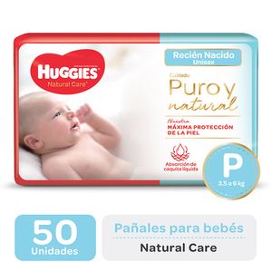 Panales natural care talle p (50 unidades)