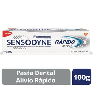 Crema dental rapido alivio blanqueador para dientes sensibles 100 grs