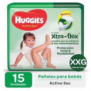 Pañales flexi comfort talle xxg (15 unidades)