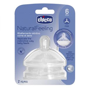 Tetina natural feeling 6m+ flujo pappa 2 unidades