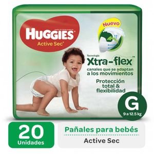 Pañales flexi comfort talle g (20 unidades)
