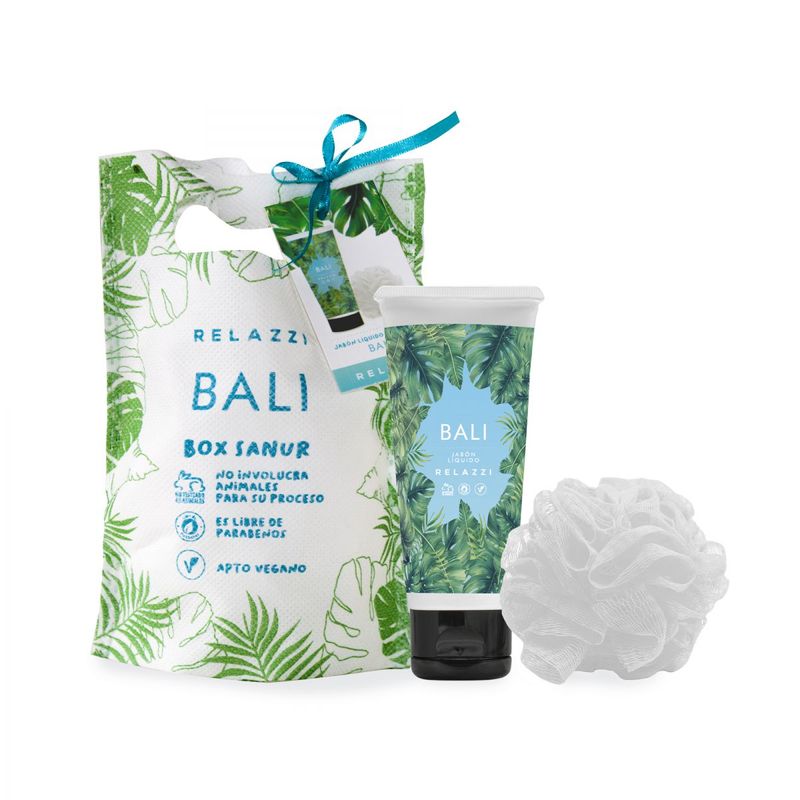 RELAZZI-BOX-SANUR-BALI--JABON-LIQUIDO---ESPONJA-