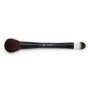 Brocha doble para base y rubor 19 cm