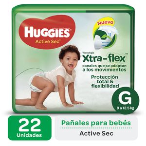 Panales active sec talle g (22 unidades)