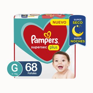 Pañales supersec extra plus talle g (68 unidades)