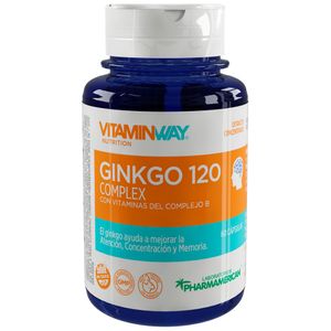 Suplemento dietario ginkgo 120 complex frasco (60 cápsulas)