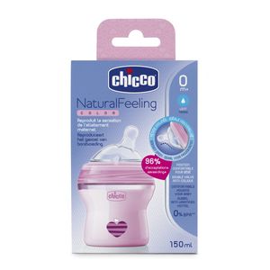 Biberon natural feeling rosa 150 ml (0 meses)