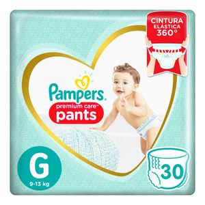 Pañales premium care pants hipoalergénico talle g (30 unidades)