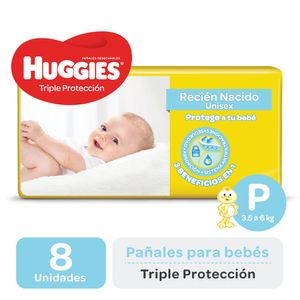 Pañal clásico triple protección talle p (8 unidades)