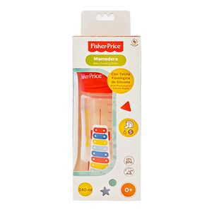 Toys mamadera con tetina siliconada tapa roja 240 ml