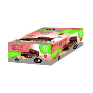 Barra chocolate diet con leche y crocante (24 unidades)