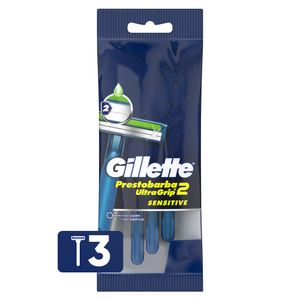 Máquina de afeitar aceites botánicos prestobarba ultragrip2 plus (3 unid)