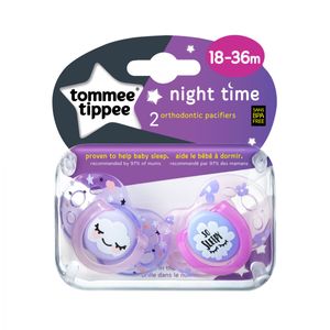 Chupete 18-36meses tt night time 2pk nena