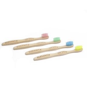 Cepillo dental sudanta bambu niños suave