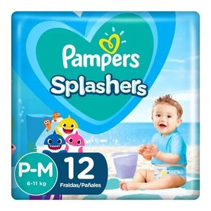 Pañal splashers para agua talle p-m (12 unidades)