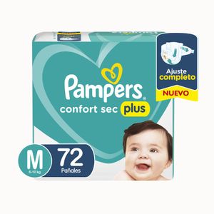 Pañales confort sec extra plus talle m (72 unidades)