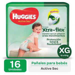 Pañales flexi comfort talle xg (16 unidades)