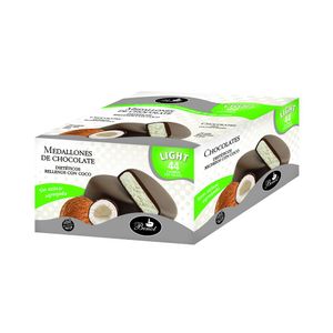 Medallon chocolate dietario relleno sabor coco (24 unidades)