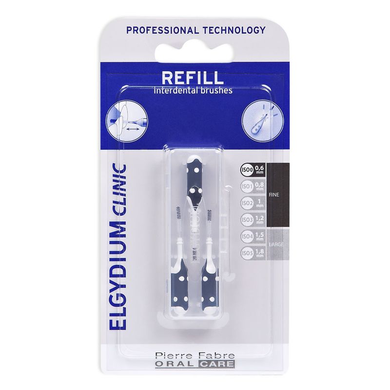 ELGYDIUM-CEPILLO-INTERDENTAL-CLINIC-REFILL-TRIO-FLEX-NEGRO