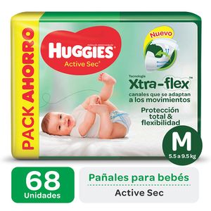 Pañales flexi comfort talle m (68 unidades)