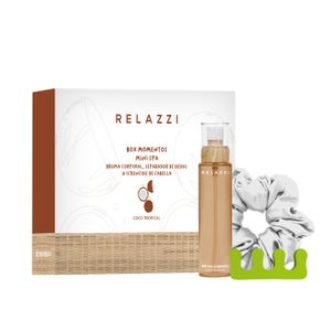 Box mini spa momentos coco tropical (bruma + scrunchi + separador)