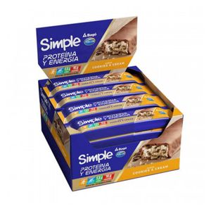 Barras de proteína y energía sabor cookies & cream por 16 barritas