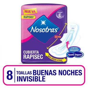 Toalla buenas noches invisible rapisec (8 unidades)