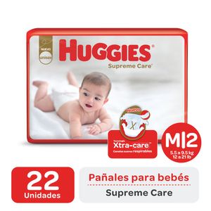 Pañales supreme care talle m (22 unidades)