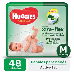 Panales active sec talle m (48 unidades)