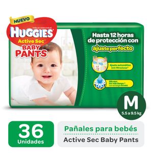 Pañales active sec pants talle m (36 unidades)