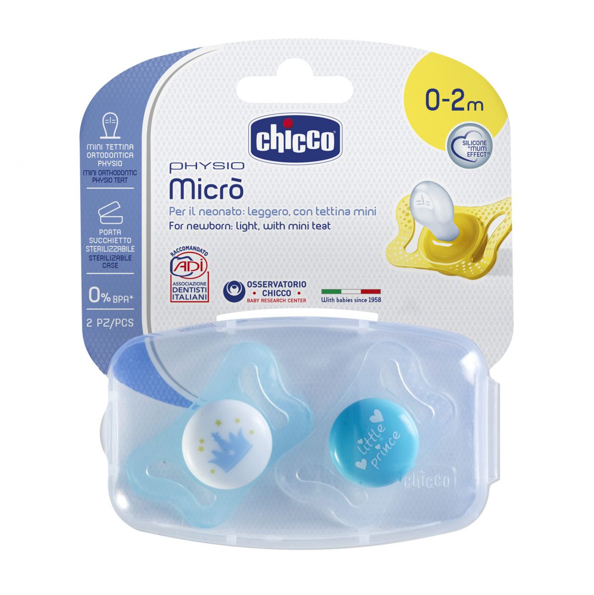 Chicco Chupete Physio Light Boy 2 a 6 meses 2 Unidades, Chicco Chupetes &  Mordillos - Farmacias Del Plata