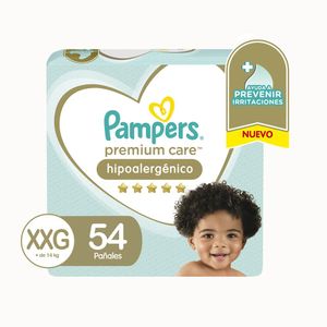 Pañales premium care plus talle xxg (54 unidades)