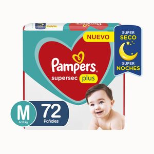 Pañales supersec extra plus talle m (72 unidades)
