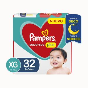 Pañales supersec extra plus talle xg (32 unidades)