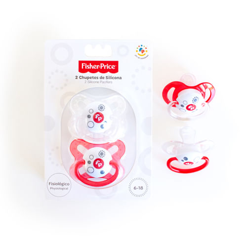 FISHER-PRICE-BRANDED-CHUPETE-SILICONADO-6-18MESES-2-UNID