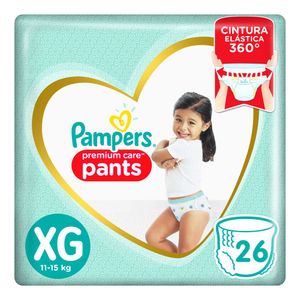Pañales premium care max pants talle xg (26 unid)