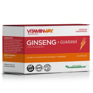 Suplemento dietario ginseng + guarana estuche (60 capsulas)