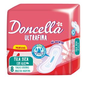Toallitas ultrafinas pocket tela seca (8 unidades)