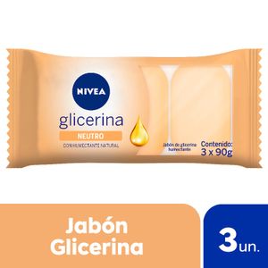 Jabón de glicerina neutro para todo tipo de piel 90 grs (3 unidades)