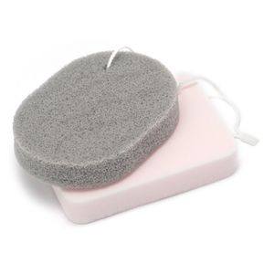 Esponja facial pva limpiadora forma hoja verde